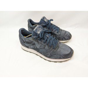 Reebok Classic Leather Mens Blue Suede CL Leather CTE Smoky Indigo/White Bs5256